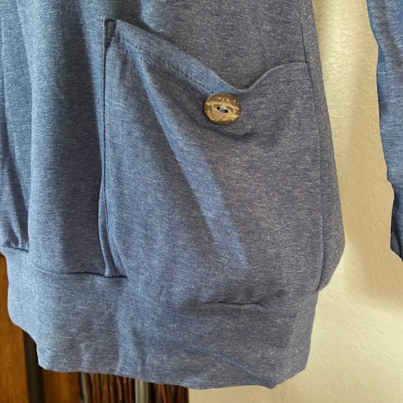 Levaca Button Cowl neck long sleeve sweater - Picture 3 of 5